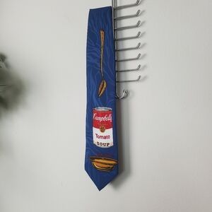 Vintage 1994 Campbell's Tomato Soup Design Blue Swirl Men's Tie